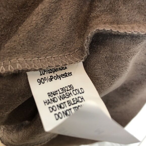 Do+Be Cardigan Sweater Women Sz M Brown Faux Suede Open Boho Southwestern Longsl - Picture 4 of 8